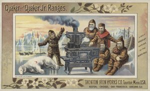 北極に到着するアドルフ・グリーリー中尉 作： American School